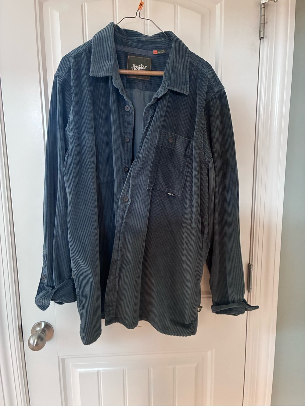 Howler bros Corduroy Button-Up Jacket - Slate Blue Xl